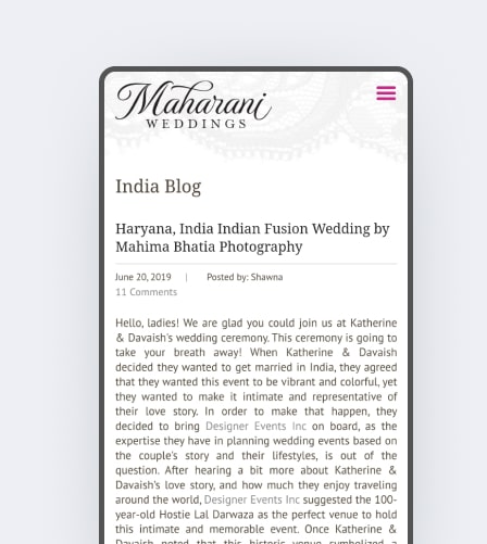 Wedding Planning Resource Blog Redesign